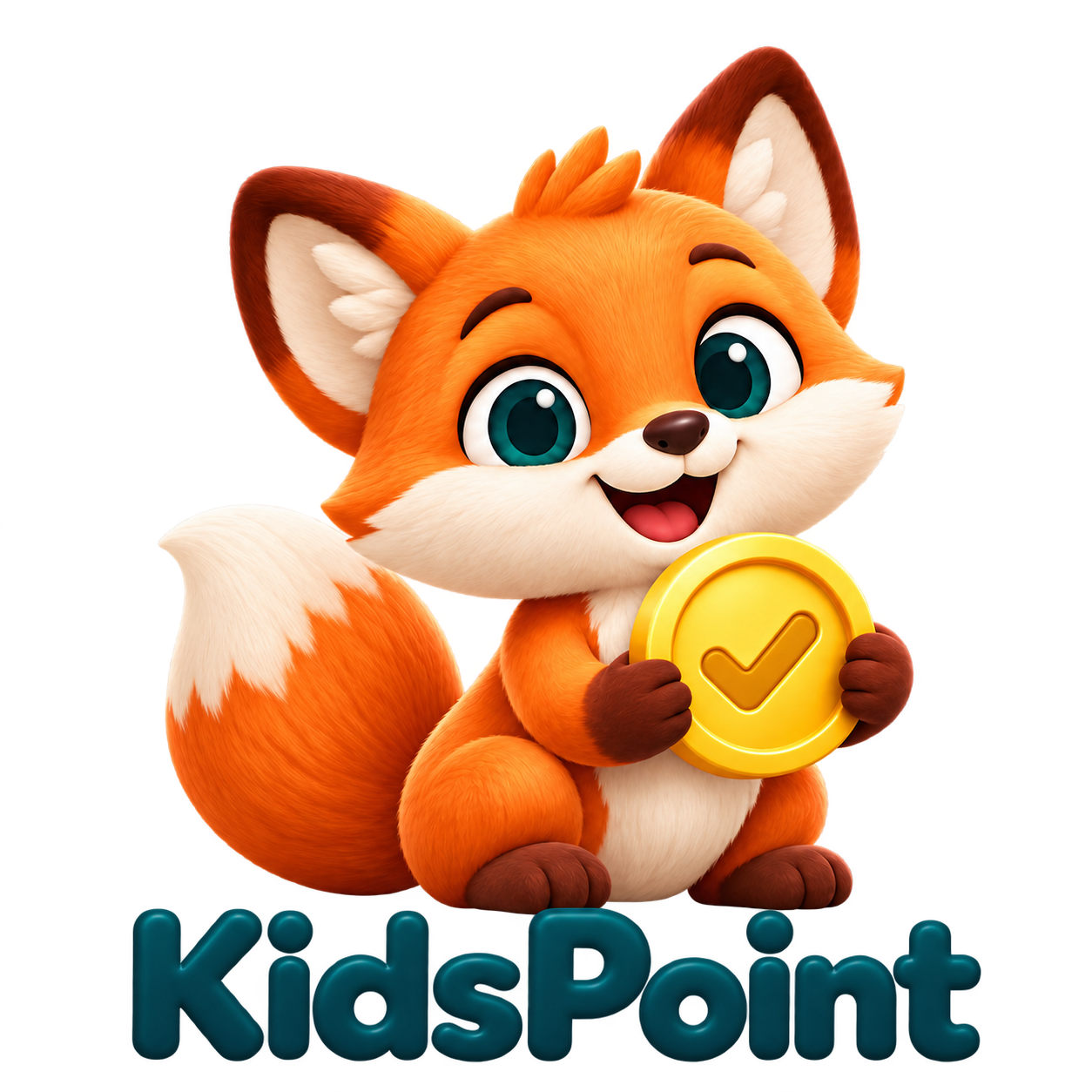 KidsPoint tilki maskotu ve logosu